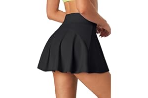 Ewedoos Womens Tennis Skirt with Shorts Underneath Pleated Tennis Skirts for Women Golf Athletic Skorts with Pockets