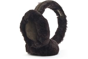 IKEPOD Women Winter Earmuffs Fluffy Sheepskin Ear Muff Cold Weather Windproof Ear Warmers Outdoor Fleece Ear Covers