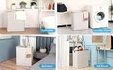 efluky 140L Laundry Baskets with Lid Dual Compartments Light Grey view 8