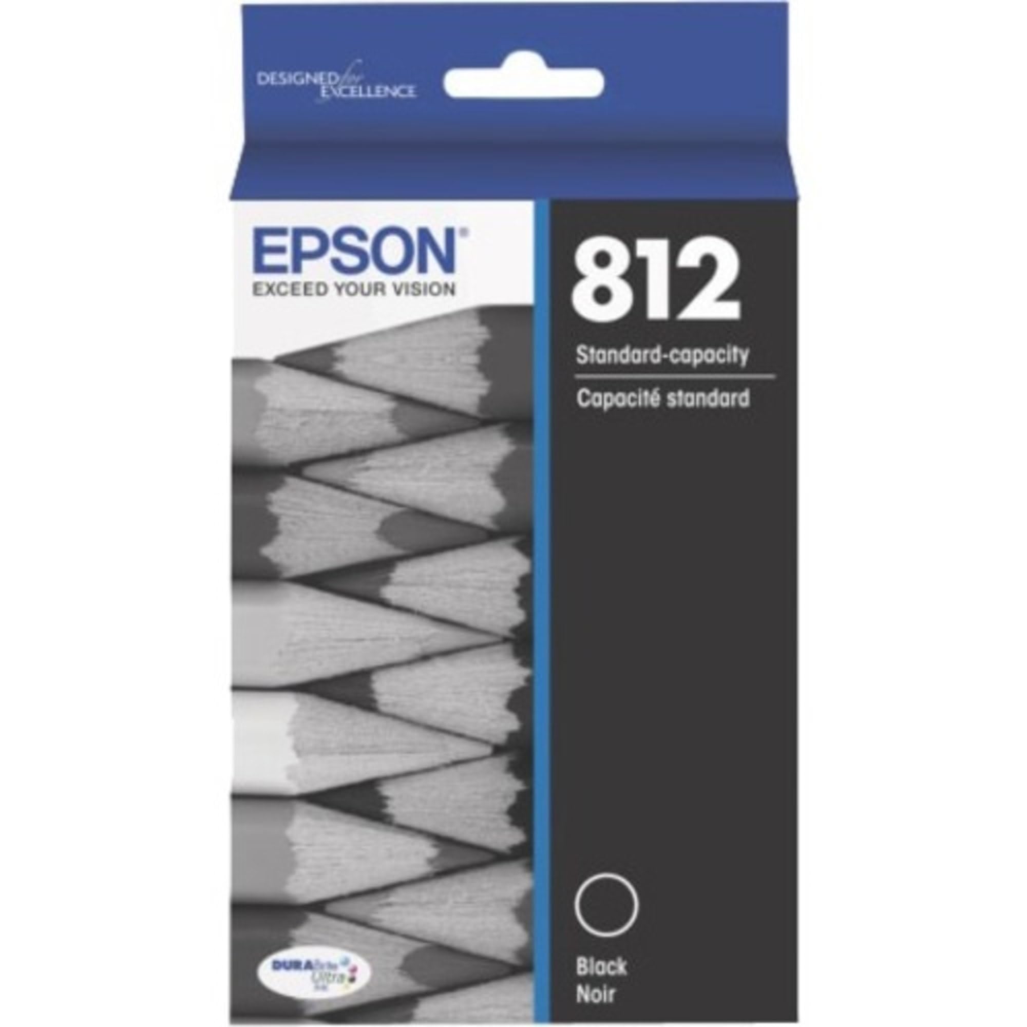 EPSON 812 DURABrite Ultra Ink Standard Capacity Black Cartridge (T812120-S) Works with WorkForce Pro WF-7310, WF-7820, WF-7840, WorkForce EC-C7000