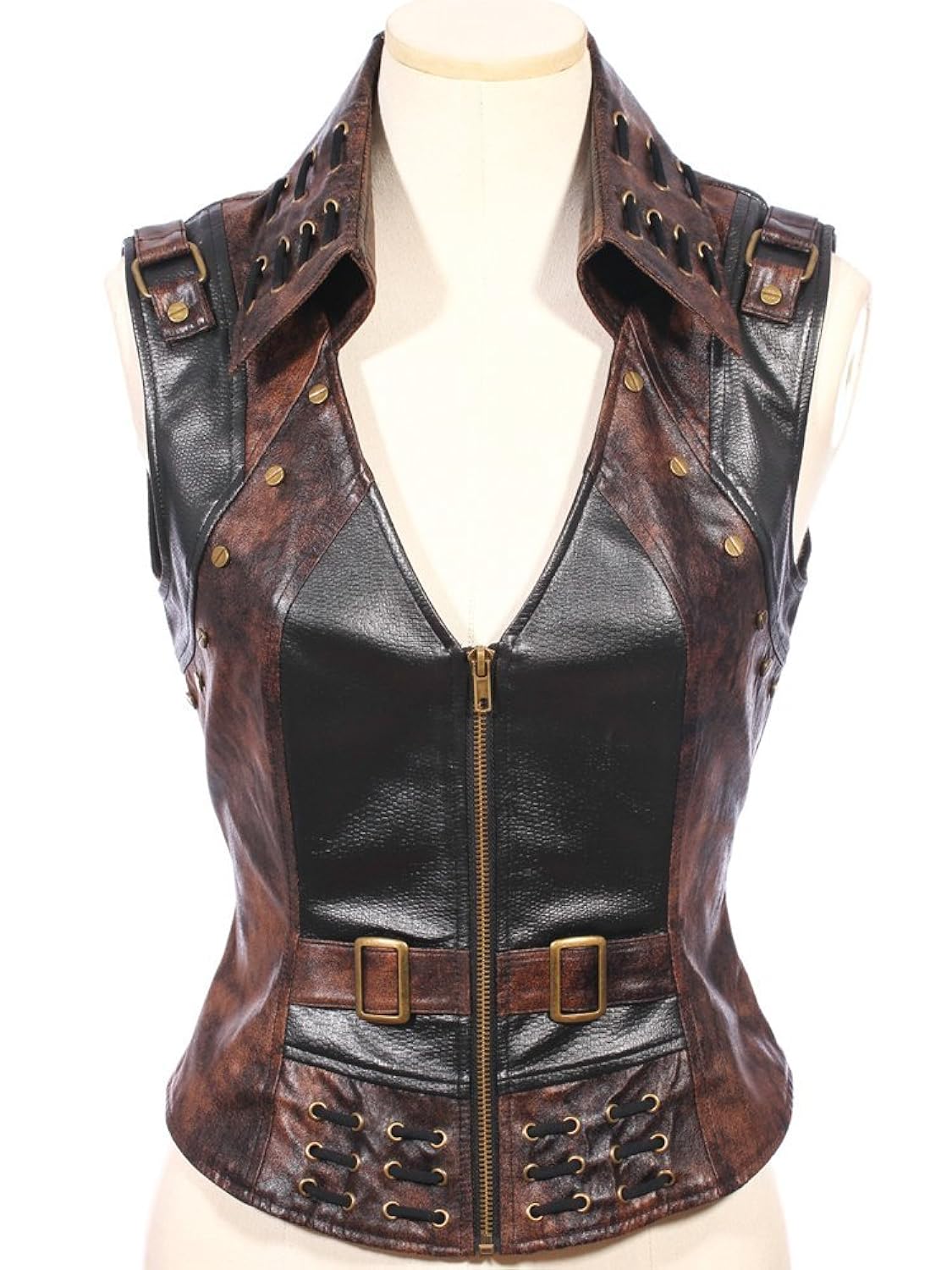 Steampunk Waistcoat Faux Leather