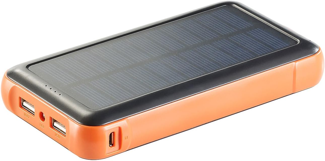 Revolt Solar-Powerbank PB-200.s mit 20.000 mAh, Ladestand-Anz., 2x USB