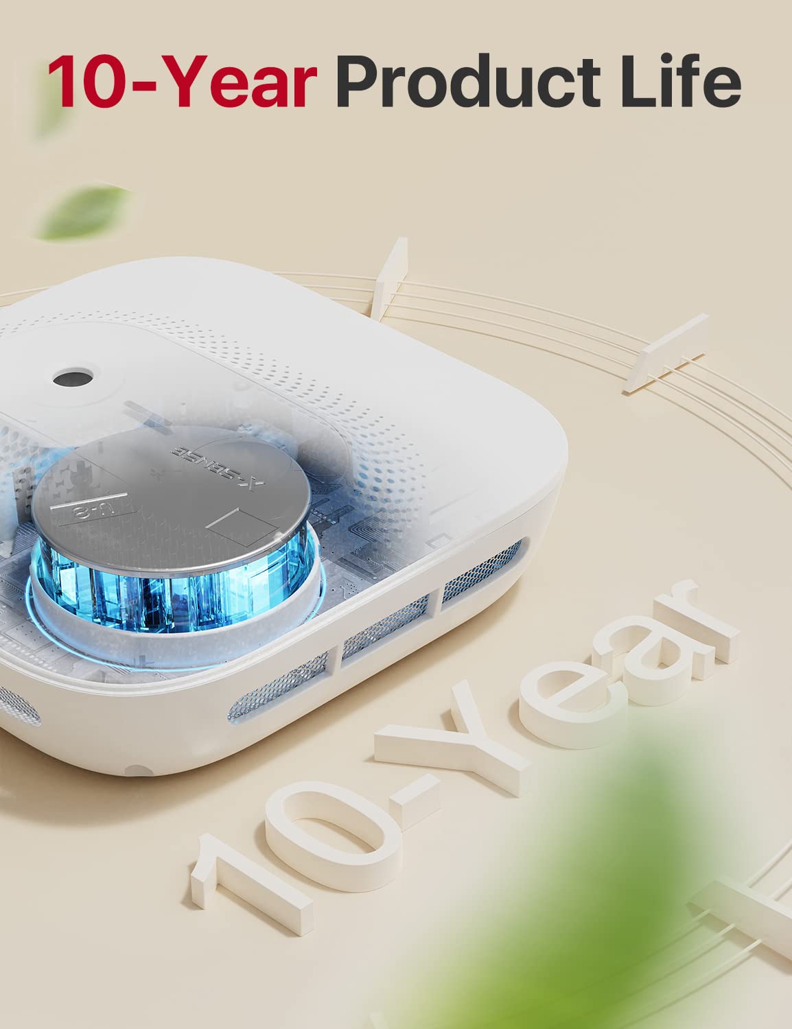 X-Sense Combination Battery Powered Smoke and Carbon Monoxide Detector with Voice Location, Wireless Interconnected Smoke Detector Carbon Monoxide Detector Combo, Model XP02-WR, 3-Pack