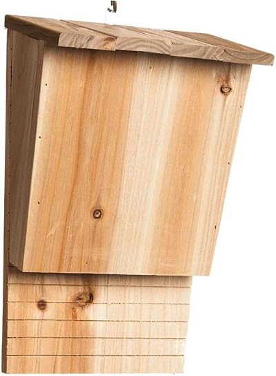 Fizepgo Large Bat House Outdoor Weatherproof Natural Wood Shelter - Mosquito