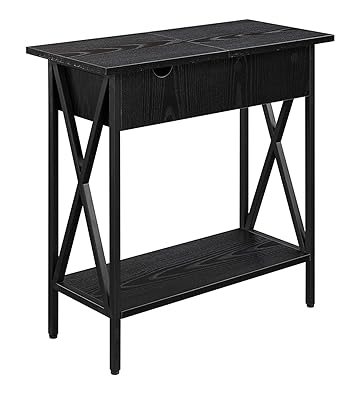 Convenience Concepts Tucson Flip Top End Table with Charger
