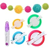 Pompom Maker, 4 Sizes Pom pom Makers for Fluff Ball Weaver Needle Craft DIY Wool Knitting Craft Tool Set Decoration +1PS Scissors (5)
