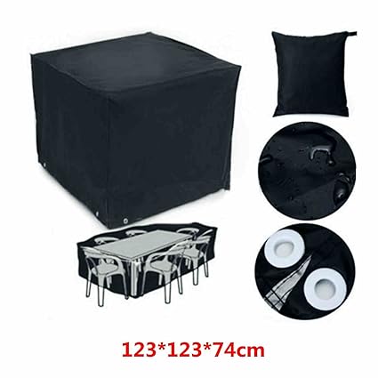 Generic 123*123*74cm Rect Outdoor Garden Patio Table Desk Chair Furniture Cover Waterproof
