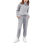 Arshiner Girls 2 Piece Outfits Sweatsuit Set Half Zip Lapel Collar Long Sleeve Sweatshirt Sweatpant Tracksuit Sets