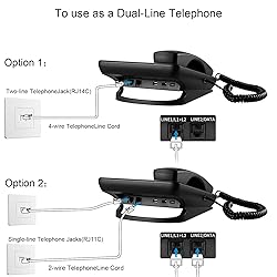 Ornin 2-Line Corded Telephone Systems for Small
