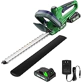 PRO-FOR Cordless Hedge Trimmer with Battery and Charger, 20V Bush Trimmer, 22" Dual-Action Blade, 3000SPM Electric Shrub Trimmer, 0.55" Cutting, Lightweight Battery Powered for Garden & Yard