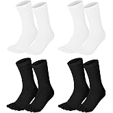 Cutecrop 4 Pair Silk Toe Socks Liner Crew Socks for Men Women Athletic Running Walking Hiking Cool Comfortable Breathable Supplies