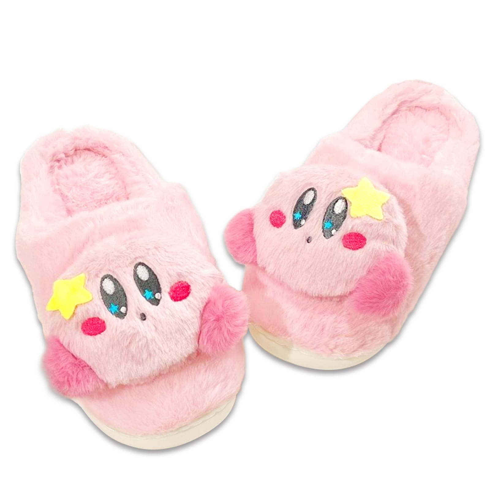 Photo 1 of Ohjijinn Kawaii Slippers Pink House Slippers Winter Warm Indoor Bedroom Shoes Cute Slippers for Women Girls