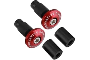 Yuecoom Bar End Plugs, Handle Bar End Caps, 22mm 7/8inch Motorcycle Handlebar End Slider Plug Caps, Red Scooter Handlebars Al