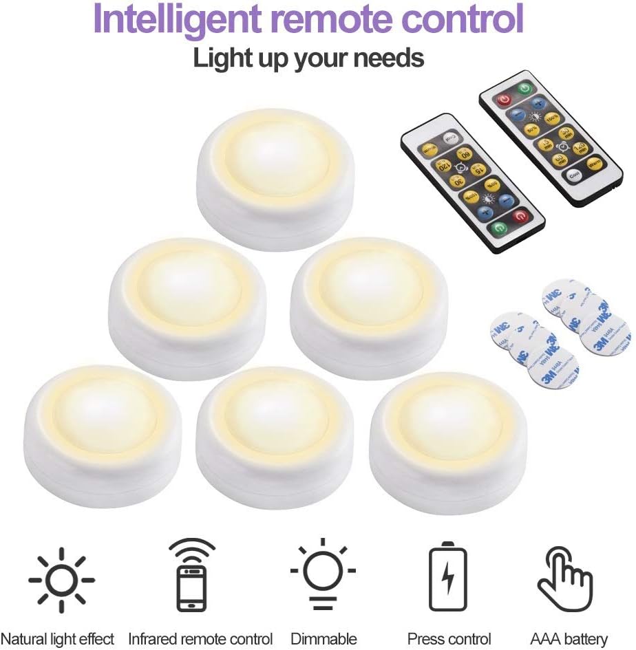 Best 8 Puck Under Cabinet Lighting Dimmable