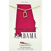 Lucky Feather State Shaped Necklace | 14k Gold-Dipped Pendant Necklace | Christmas Stocking Stuffer | State Love Fashion Jewelry For Women | Dainty Necklace For Women | Great Gift Idea