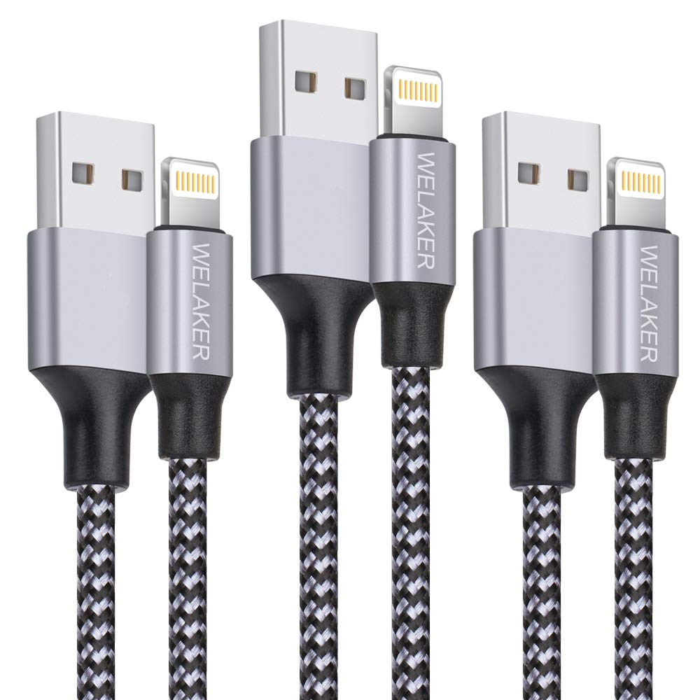 Nylon USB Charging & Syncing Cord Charger Compatible with Phone X 8/7