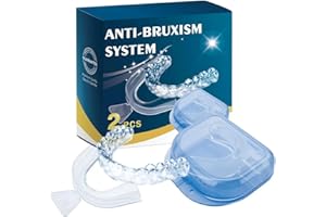 2 Pack Mouth Guard for Teeth Grinding & Bruxism – Custom Moldable Night Guard for Adults, Stops Clenching & Snoring, Reusable