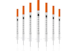 MED NEEDLE U-100 1mL/cc Syringes and 31G 1/4''(6mm) Lab Tools Syringes, Individual Wrapped 25 Pack