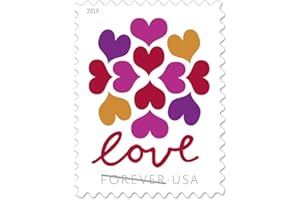 EISELEN USPS Hearts Blossom Love Forever Stamps - Wedding, Celebration, Graduation (2 Sheets, 40 Stamps) 2019