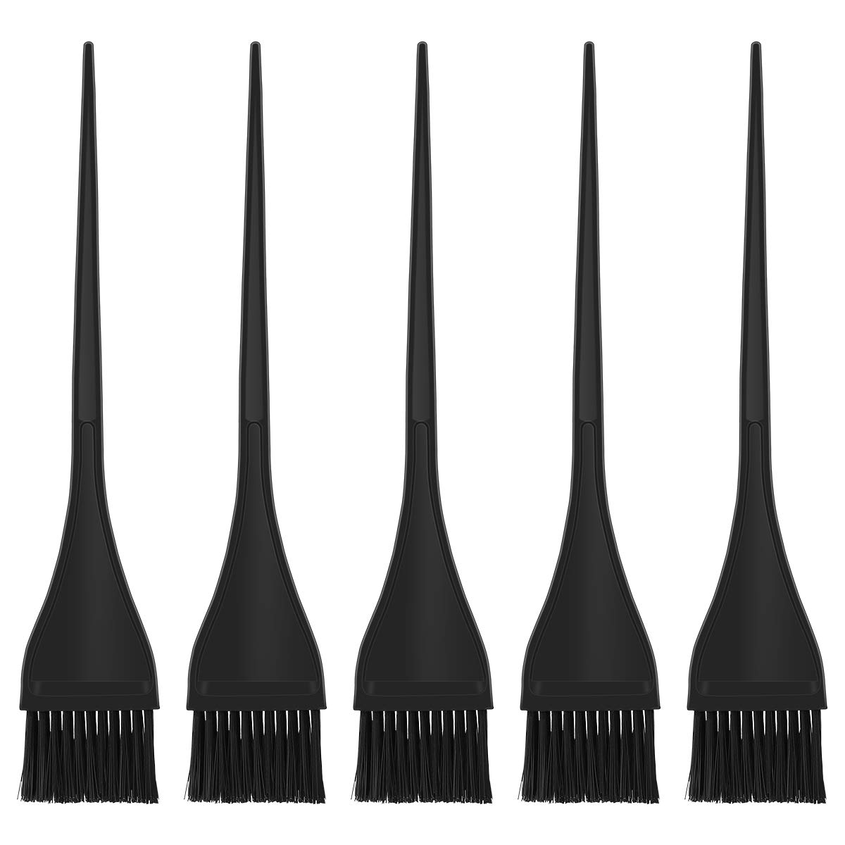 5 pcs coloring silicone hair coloring brush coloring accessories for hairdresser salon (black)