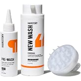 Hairstory New Wash Method for All Hair Types, Original &amp; Pre-Wash with Scalp Brush, Purifying Rinse &amp; Cleansing Cream Duo for Hair &amp; Scalp Health