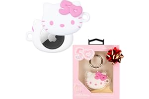 iFace Sanrio Hello Kitty Silicone Protective Cover Designed for Apple AirTags [50th Anniversary Special Limited Edition] [Carabiner Keychain Clip Included] [Cute Character Case]