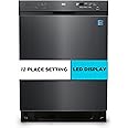 BLACK+DECKER 24" Built-In Dishwasher, 12-Place Setting Capacity with Stainless Steel Tub, Dish Washer with 6 Wash Programs, Low Noise, ENERGY STAR Certified, BDW200MB, Black