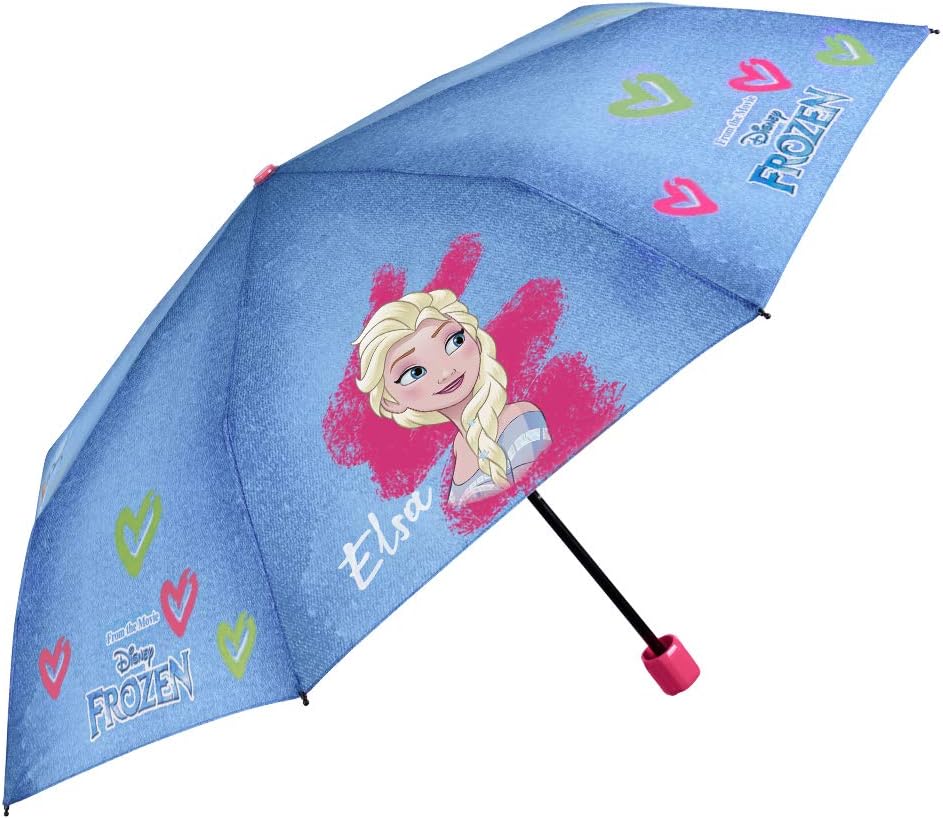 Disney Frozen Elsa Folding Umbrella for Little Girls Mini Compact