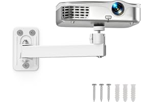 BAISHUN Projector Stand, Wall and Mini Ceiling Mount with 1/4-Inch Thread, 360-degree Rotation, Adjustable Tilt & Swivel, Fol