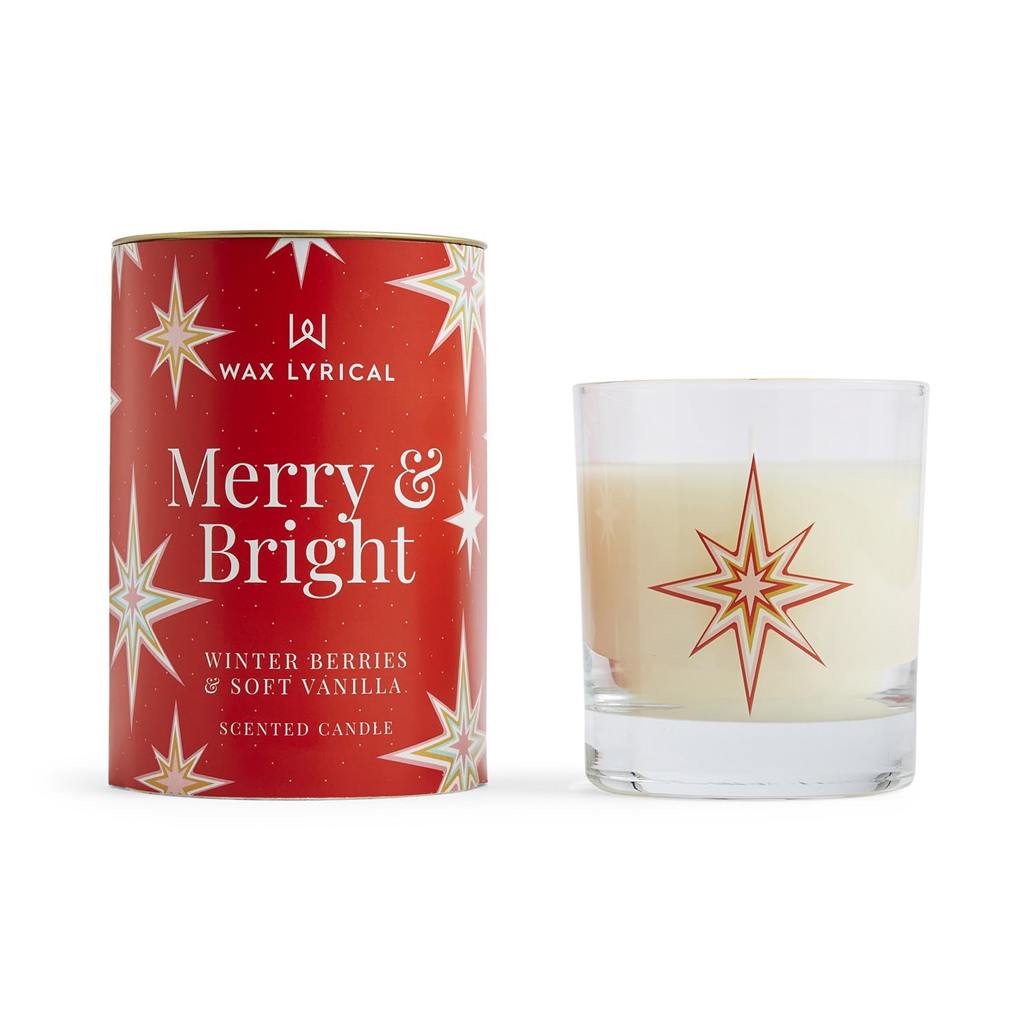Wax Lyrical Merry & Bright Candle, Up to 42hrs, Ivory