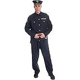 Dress Up America Police Costume For Adults - Shirt, Pants, Hat, Belt, Gun Holster and handcuffs Cop Set