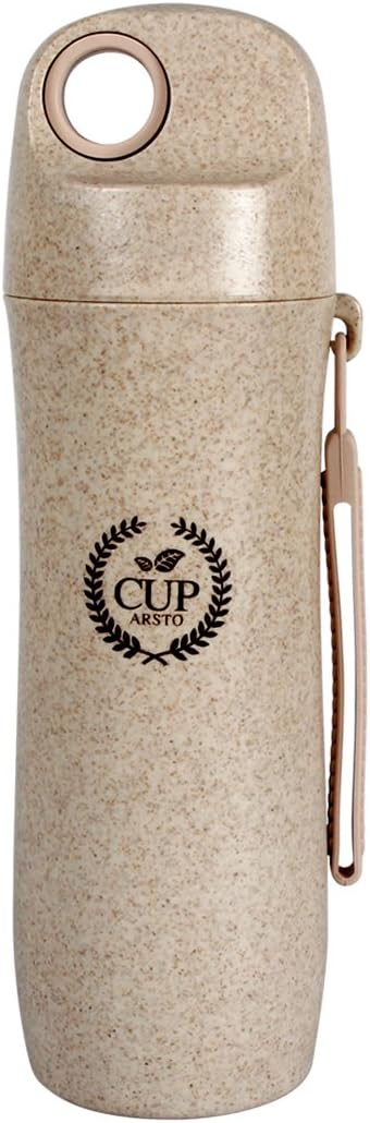 Portable Water Bottle Wheat - Orime New Generation BPA-Free 420ml Leak Proof Sports Bottle for Kids, Fitness, Bike, Sport, Football, Running, Yoga - Valentine's Day Gift