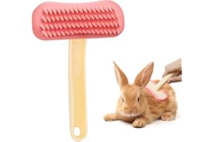 Rabbit Brush, Soft Silicone Small Animal Massage Comb, Practical Bunny Brush for Grooming, Bunny Grooming Kit Supplies Suitab