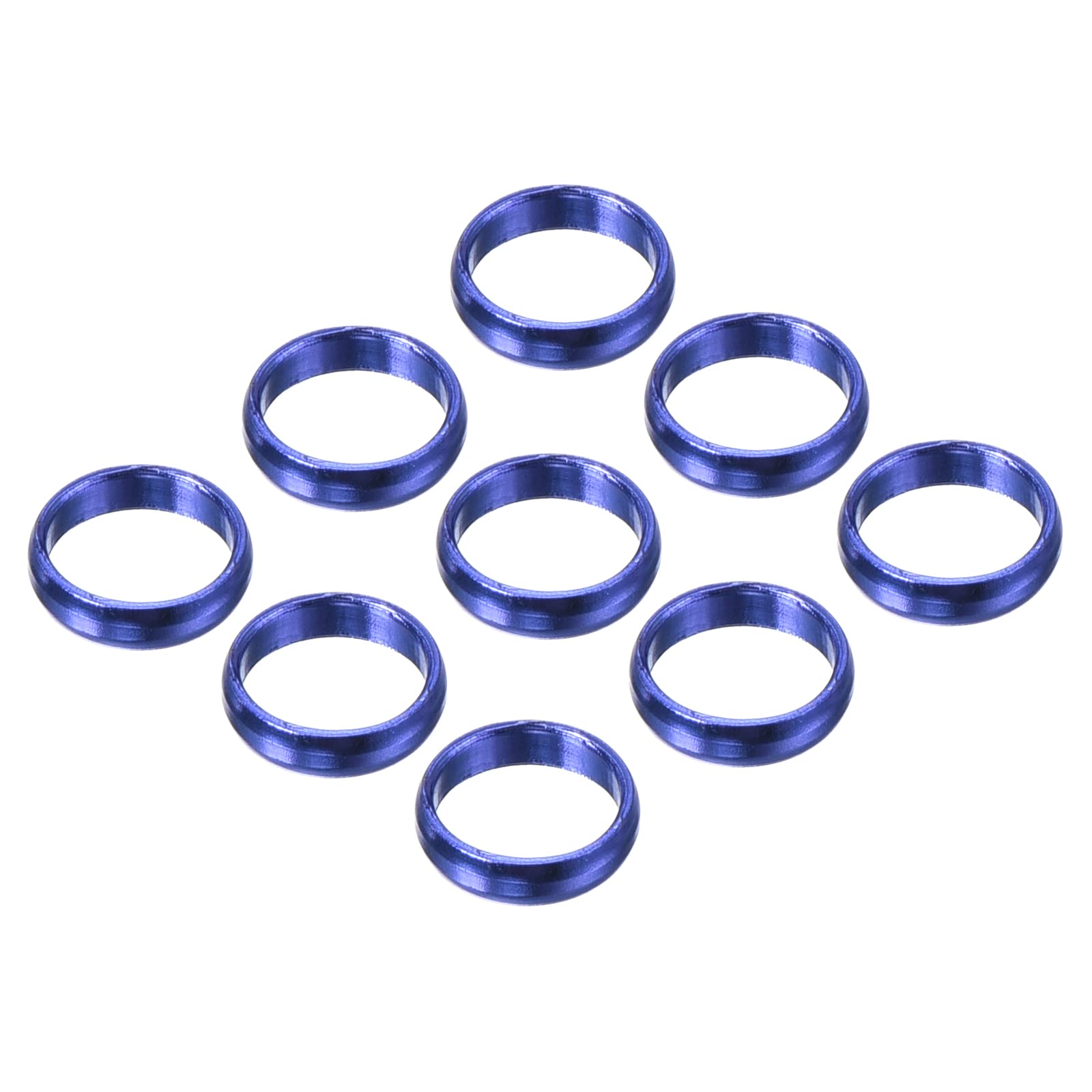 PATIKIL Dart Shaft Rings, Aluminum Dart O-Ring Accessories for Plastic & Nylon Shafts - 9 Pack (Blue)