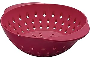 Tovolo Mini Berry Melamine Colander (Cayenne) - Small Food Strainer for Berries & Fruit/BPA-Free, Food-Safe, & Dishwasher-Safe