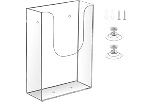 Zavekia 4 x 6 Inches Wall Mount Brochure Holder - Clear Flyer Holder (1 pack)