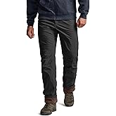 CQR Men's Winter Fleece Lined Pants, Water-Resistant Outdoor Stretch Work Pants, Windproof Casual Pants with Pockets