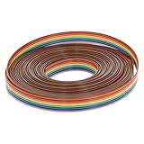 Fielect 8Pin Flat Ribbon Cable Rainbow IDC Wire