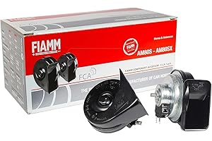 Fiamm Electromagnetic Horn. 12v Trumpet Horn with Relay, 2 Terminal.am80s (Pair)