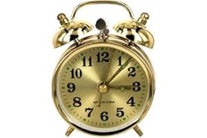 Letturn Loud Alarm Clock for Heavy Sleepers Vintage Alarm Clock Manual Wind Up Bell Clock for Bedrooms Living Room Home Decor