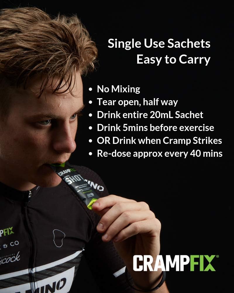 CrampFix Sports Shot, Prevents and Stop Muscle Cramps in Seconds, Gluten Free Cramp Defense for Leg Cramps, Calf Cramps, 16 Serve Variety Pack: Health & Personal Care