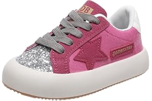 Qimaoo Girls Sneakers Glitter Tennis Shoes Lightweight Non-Slip Running Walking Shoes for Toddler/Little Kid/Big Kid