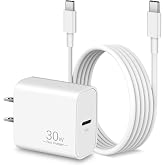 YEAHFUN 30W USB C Fast Charger Compatible with MacBook Neo/Air 13/12 inch | for M1/M2 2022 2020 2019 2018 Laptop, iPhone 18/17 Pro Max/iPad, Type C Wall Fast Charging Block + 6FT USB-C Power Cable Cord