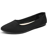 DREAM PAIRS Women's Pointed Toe Flats Comfortable Flexible Cushioned Slip On Business Work Office Casual Suede Ballet Flats Dress Shoes