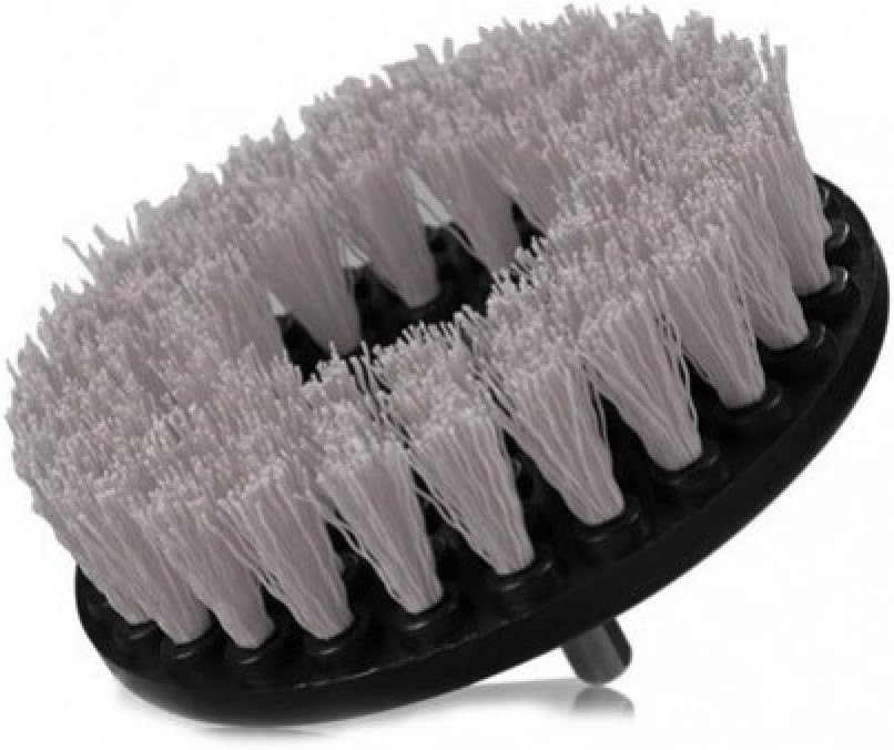 Pro Detailing Soft Grey Scrub Brush Carpet Mat 5 Drill Adaptor, Cleaning Supplies, Bathroom Surfaces, Grout, Floor, Tub, Shower, Tile, Corners, Kitchen, Automotive, Drill not included