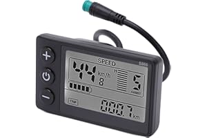 Aramox Electric Bike LCD Display S866 Control Panel, 24V-48V, Waterproof, Large Backlit Screen