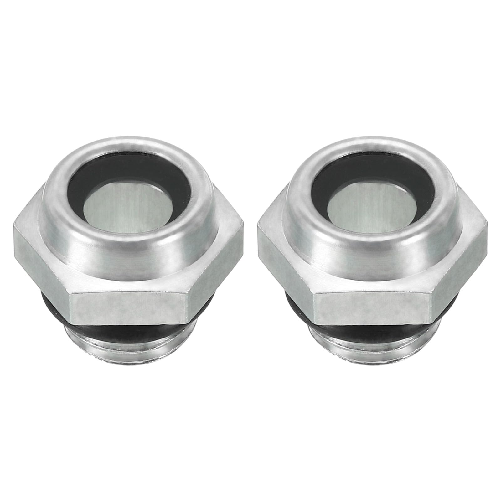 PATIKIL Air Compressor Oil Sight Glass, 2 Pack M12*1.25 Male Thread Aluminum Alloy Oil Liquid Level Gauge Air Compressor Parts with O-Ring