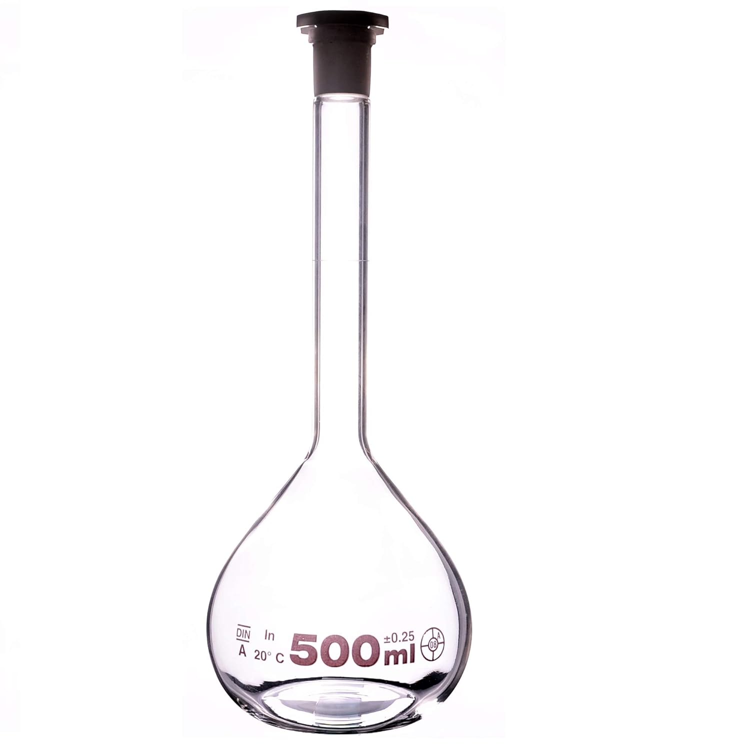 Volumetric Flask Measuring Flask 500ml Grade A Amazon Co Uk Business Industry Science