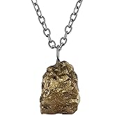 NJCRAFT Raw Gemstone Pendant Necklace for Women |Natural Healing Crystal Rough Pendant 15–25 Carat | Gold Plated Chain 16+2 Inch Adjustable | Gift Jewelry