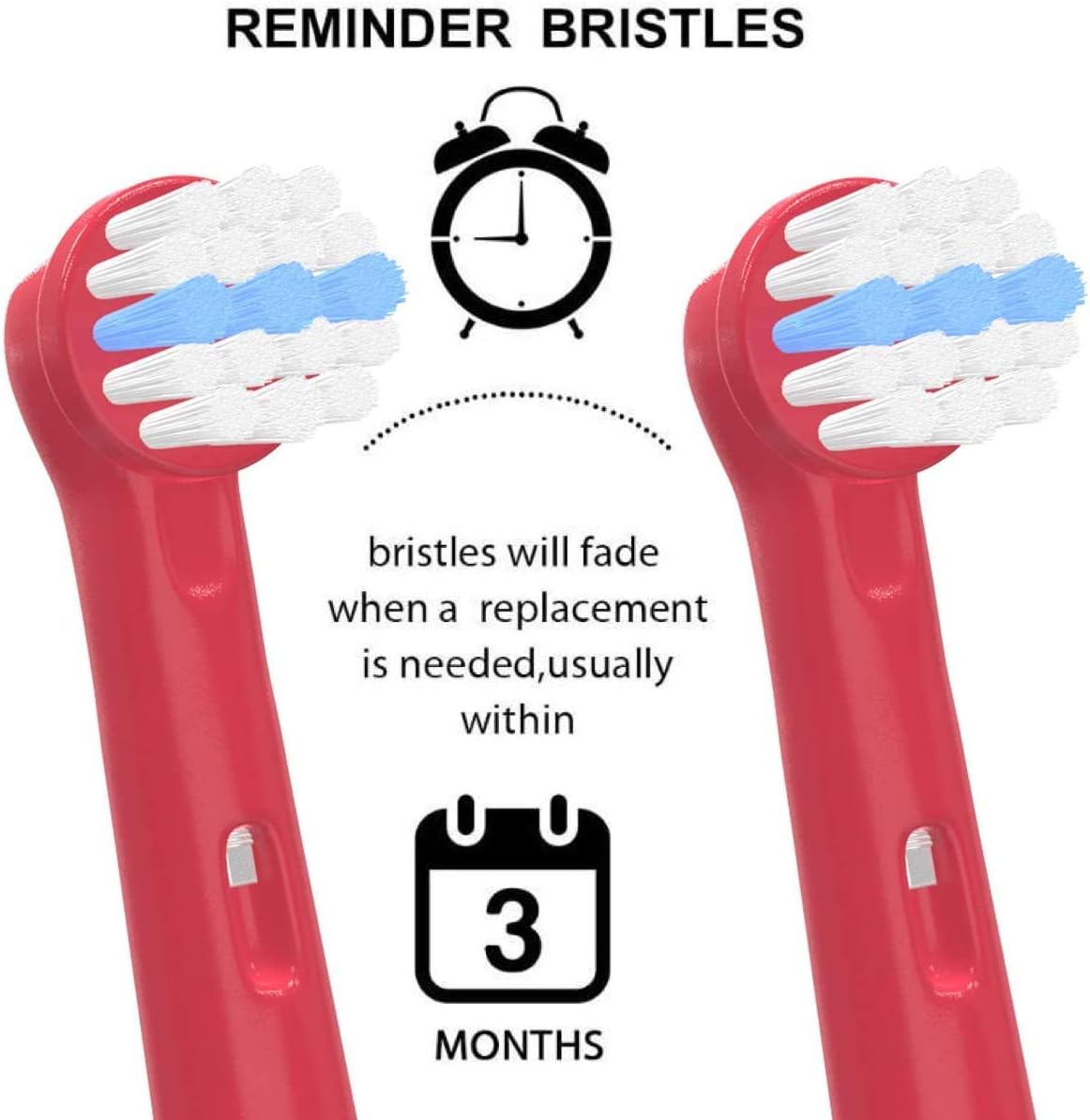 WuYan Toothbrush Heads Compatible with Oral b Kids Electric Toothbrush, 8 Pack Replacement for Braun Candy Red Brush Heads for Kids - Image 5